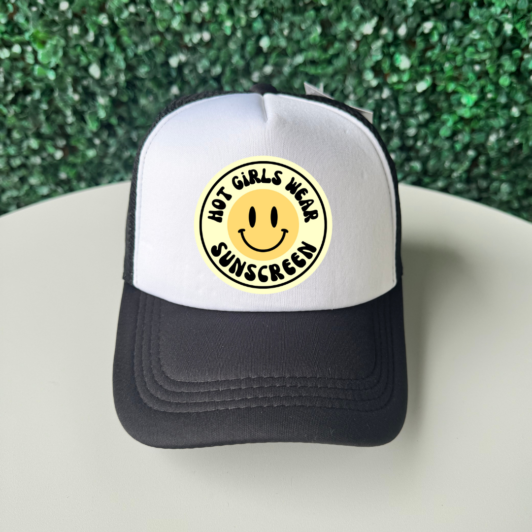 Hot Girls SPF Trucker Hat - Black