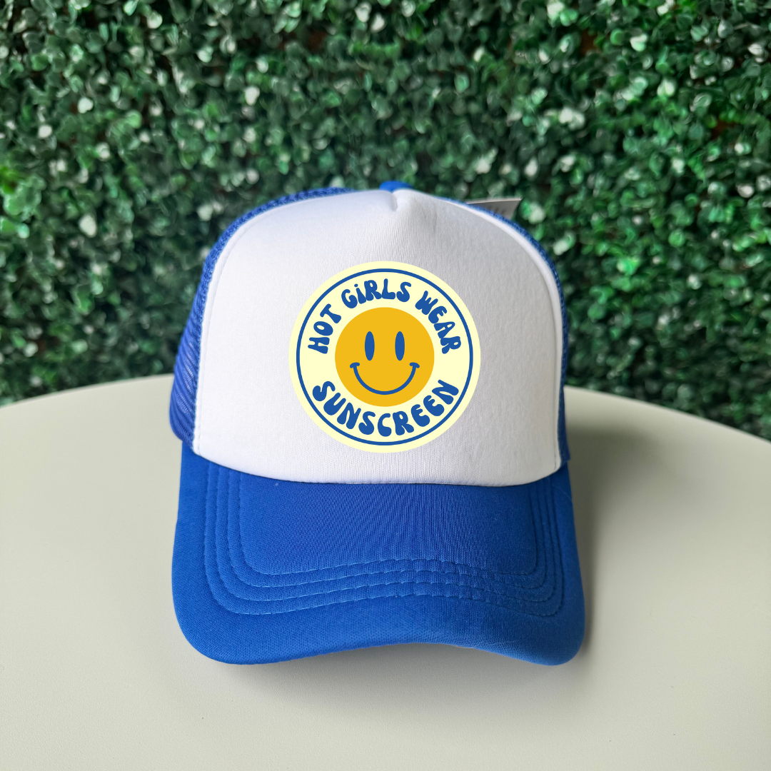 Hot Girls SPF Trucker Hat - Blue